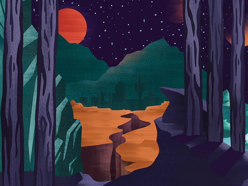 Sci-Fi Film Festival illustration texture sci fi science space film festival