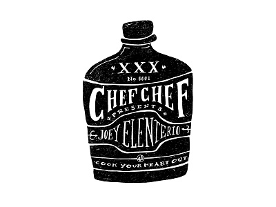 Chef Chef No. 0001 drawn type edge handlettering illustration texture