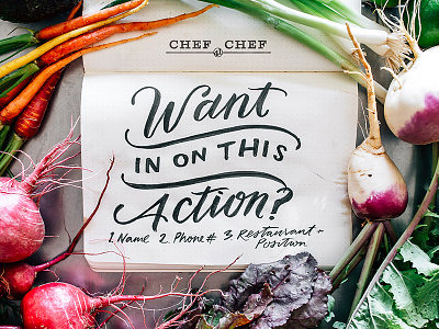 Lettering advertisement calligraphy chef culinary food greenery hand drawn type handlettering kitchen lettering vegetable