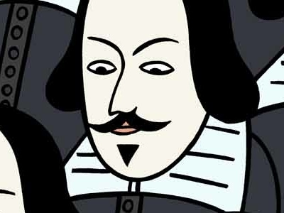 Shakespeare comic drawing illustration