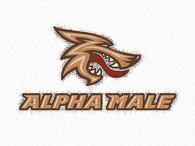 Alpha Male design illustration. logo wolf