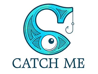 Catchme catch fish logo