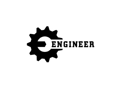 Engineer e engineer gear logo wrench