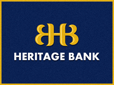 Heritage Bank b bank h logo monogram