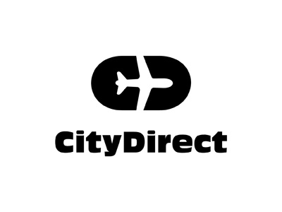 CityDirect airplane c d jet negative space