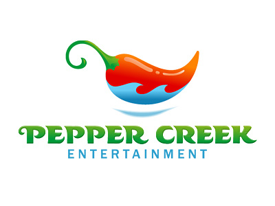 Pepper Creek creek logo logomotive pepper