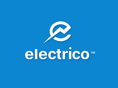 Electrico company e electric electricity liigthning bolt logo logomotive