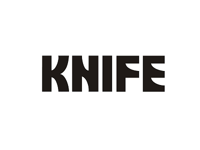 Knife knife logo logomotive type typography