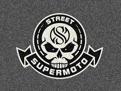 Supermoto logo logomotive m s skull