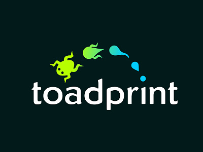 Toadprint 2 ink logo logomotive metaphor morph pollywog print toad