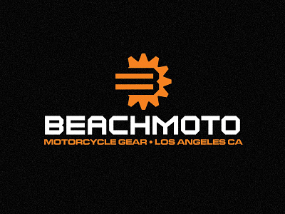BEACHMOTO b beach gear logo logomoitve m motorcycle sprocket sun
