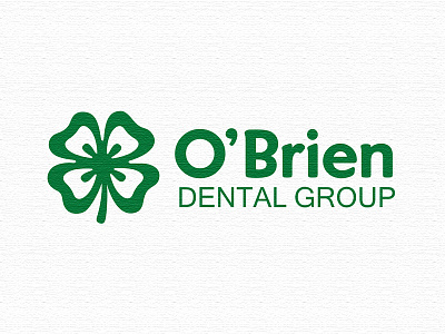 O'Brien Dental clover dental four leaf group irish logo logomotive teeth