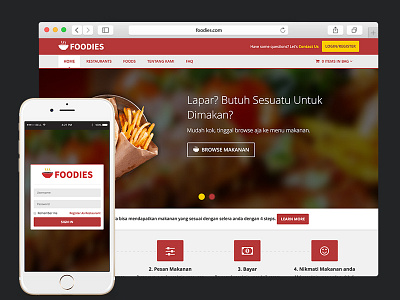 Foodies Online Food Delivery delivery food mobile apps red website
