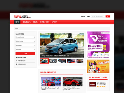 Punyamobil blog branding cars cars information website website company profilem wheels