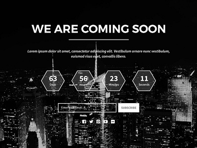 Dark Coming Soon Page Template