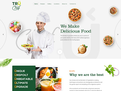 TRU Chef branding design food food and drink logo ui ux web website design