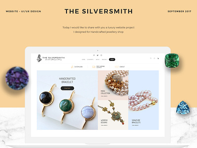 silversmith branding jewellery shop photoshop web website design