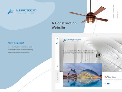 A Construction casestudy photoshop ui ux web website design