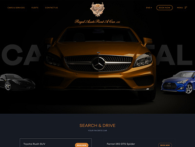 Regal Assets Rent a Car photoshop rental rental car ui ux website design