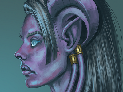 Draenei - Fan art. art character digital fantasy illustration painting