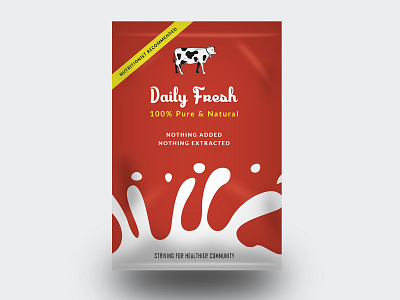 Milk Pouch Design Concept branding design graphic design milk pouch design milk pouch design concept mock up packaging product design