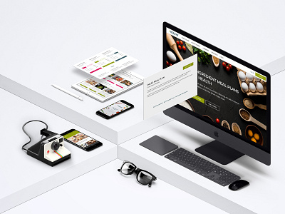 Eat Healthy Live Healthy branding food website design inspiration free psd mockup graphic design meal plan website mock up order food ui website design