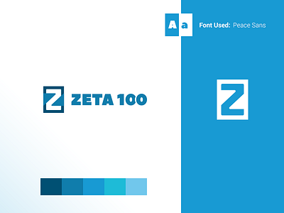 Zeta 100 Logo Concept branding logo design logo design concept typography