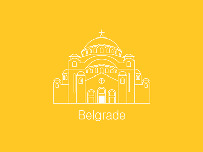 Cathedral of Saint Sava belgrade building cathedral church europe illustration line saint sava serbia