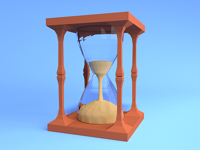 Low Poly Hourglass blender hourglass low poly