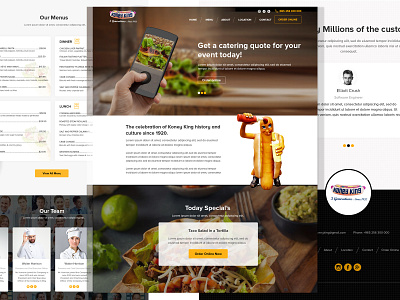 Web Mockups design for restaurant design typography ux web website