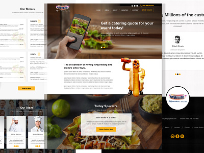 Web Mockups design for restaurant