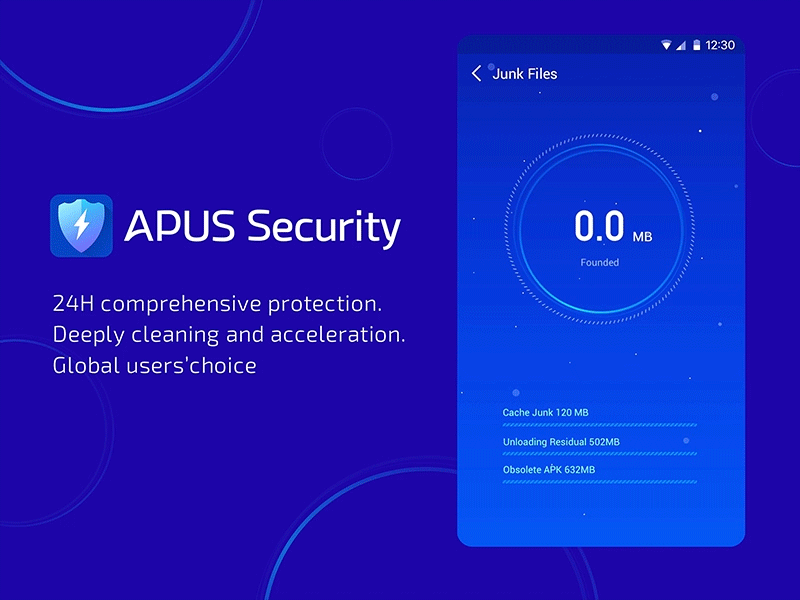APUS Security -Junk Clean clean junk scan security speed ui