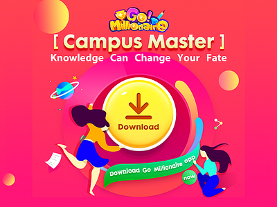 You are the master of campus energetic full of color gold illustration money young