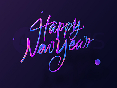 Happy New Year Font Design