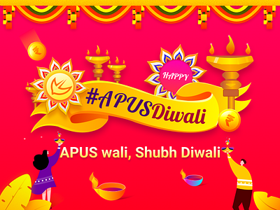 Happy Diwali activity banner bright character cheerful color diwali festival flower h5 illustration india light matching red title yellow