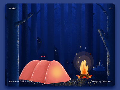 Camp design illustration ui 插图