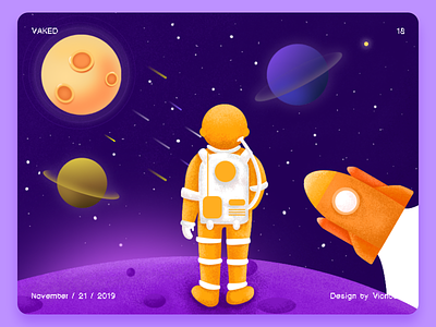 Astronaut design illustration ui 插图