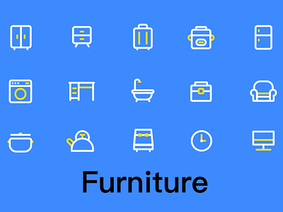 Furniture Icon ui 向量 品牌 商标 插图 设计