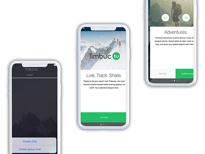 Timbuctu app design flat ui