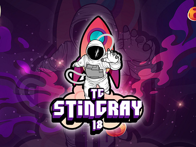 Stingray astronaut branding characterdesign design esport galaxy game gaming illustration logo streamer streaming twitch