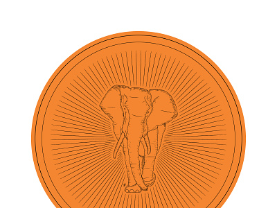 elephant indie design vector animal animal illustration design illustration illustrator indie vector vintage badge