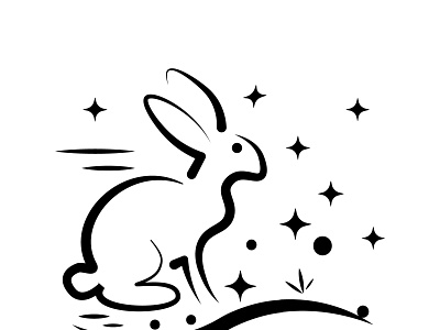 rabbjit animation branding design illustrator logo minimal pattern rabbit rabbit logo rabbits vector