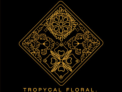 Floral Tropycal pattern animation branding design illustration illustrator logo minimal pattern typography vector