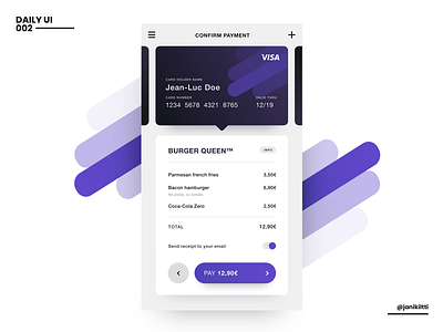 Daily UI - 002 - Credit Card Checkout adobe xd app design dailychallenge dailyui design ux ui
