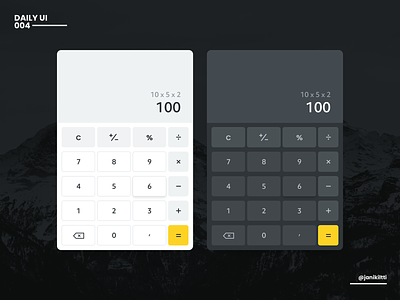 Daily UI - 004 - Calculator adobe xd calculator dailychallenge dailyui design ux ui