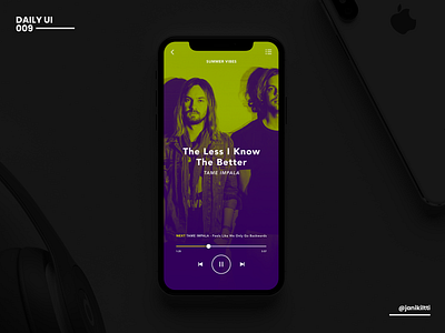 Not So Daily UI - 009 - Music Player adobe xd app design music player ui ux ui