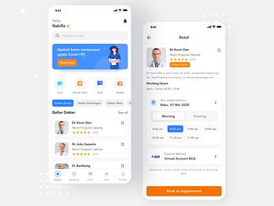 Doctor Consultation Medical Mobile App app dasboard design flat illustration ios logo ui ux web