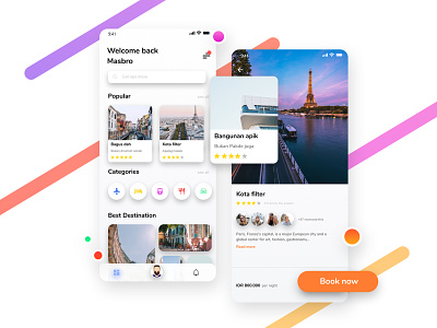 Travel App Design Concept UI