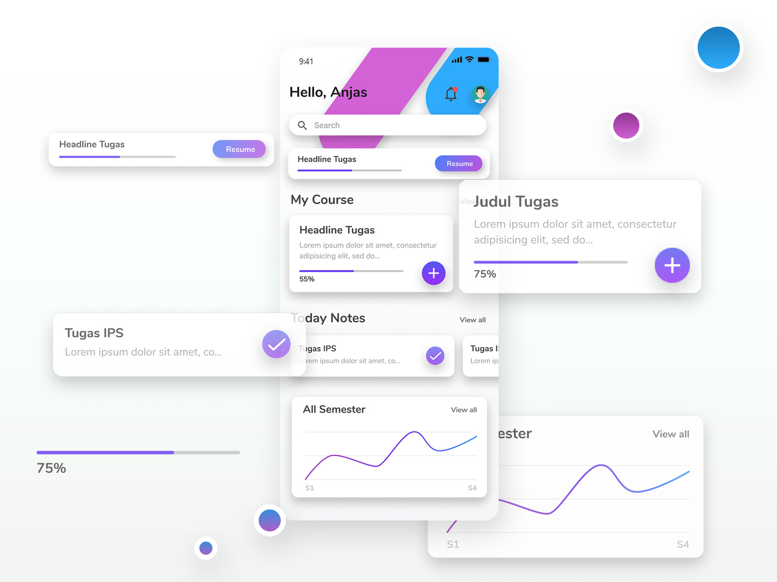 Education Management App Design UI Dashboard by Muhammad Dwi Anjas on ...