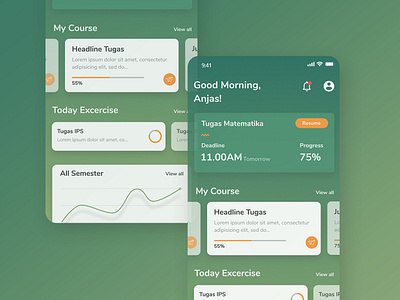 Education Management App Design UI app branding clean dasboard design flat icon illustration ios logo minimal mobile typography ui ux vector web website